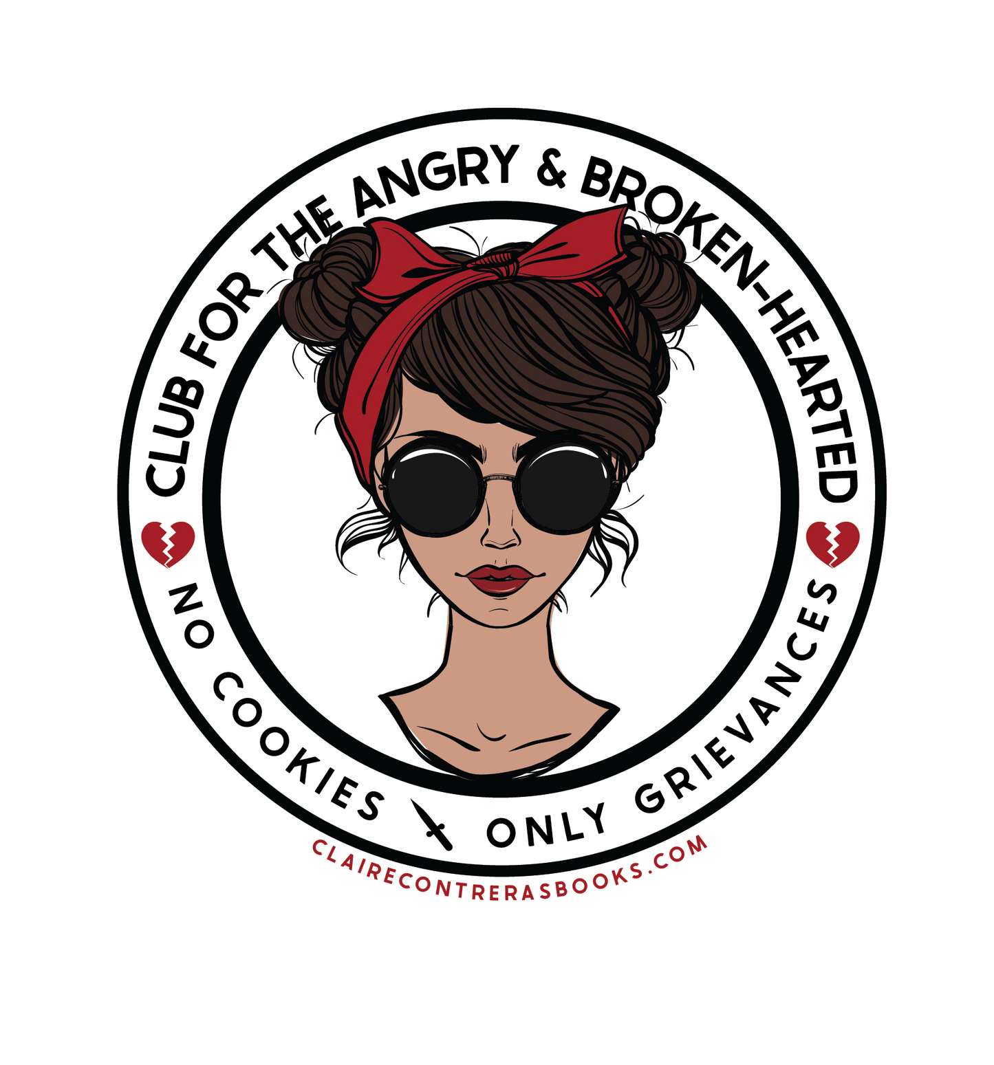 brunette sticker (3x3)