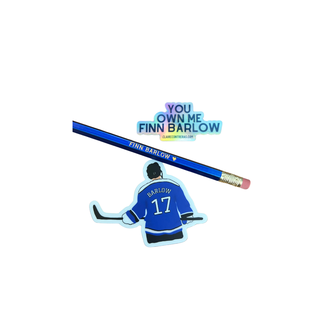 Finn Barlow stickers + pencil