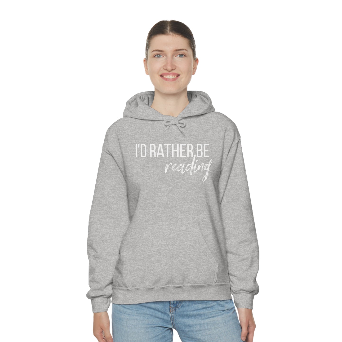 I'D RATHER BE READING Unisex Heavy Blend™ Hoodie