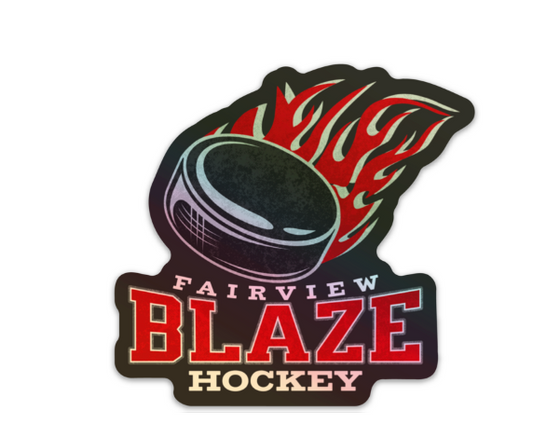 Blaze Hockey holographic sticker (small - 3x3)