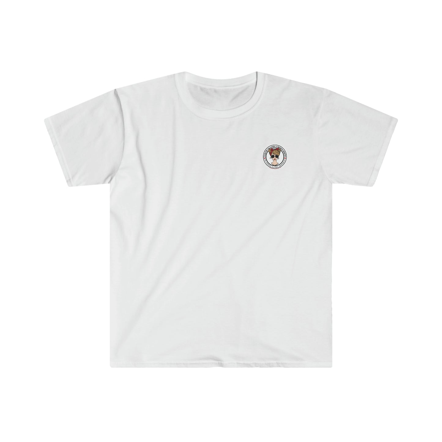 White T-Shirt Blonde Girl Club Unisex Softstyle T-Shirt