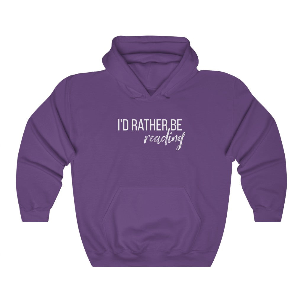 I'D RATHER BE READING (MORE COLORS & SIZES) Unisex Heavy Blend™ Hooded Sweatshirt